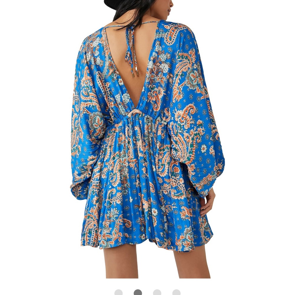 🎉LAST PIECE🎉Printed Arzel Mini Dress in Botanical Combo Free People - Picture 7 of 8